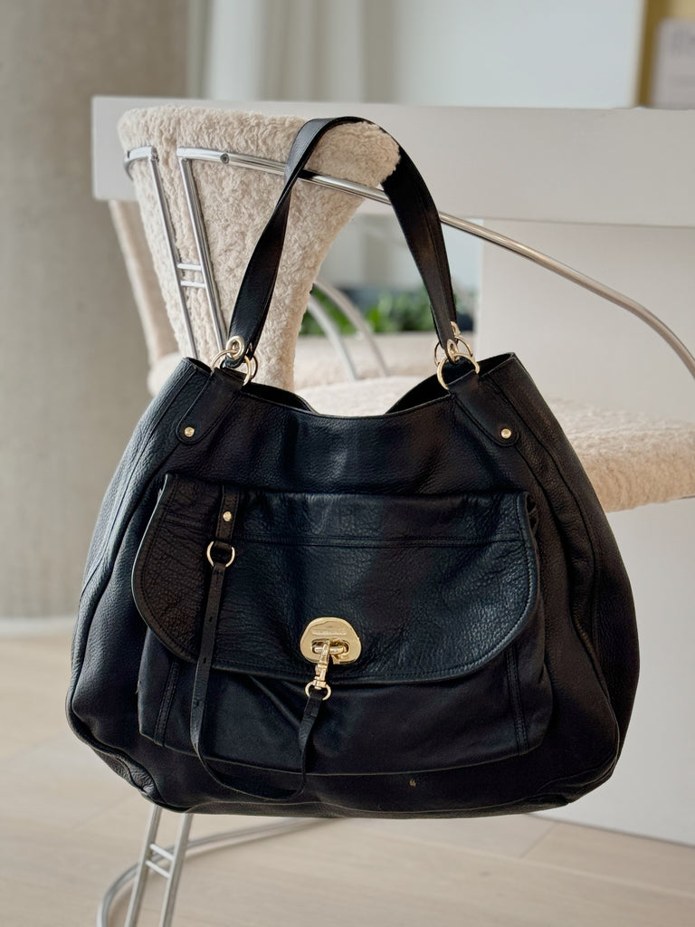 Leather Hobo Shoulder Bag