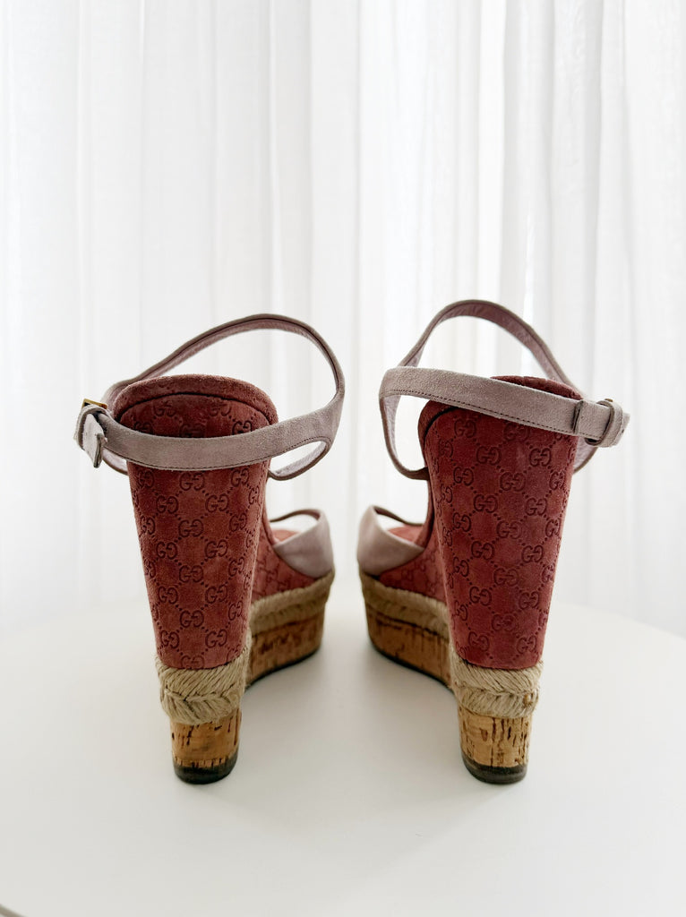 Suede Wedge Sandals