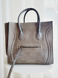 Embossed Leather Luggage Phantom Large Tote