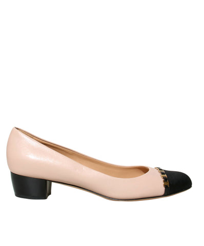 Round Toe Low Heel Pumps