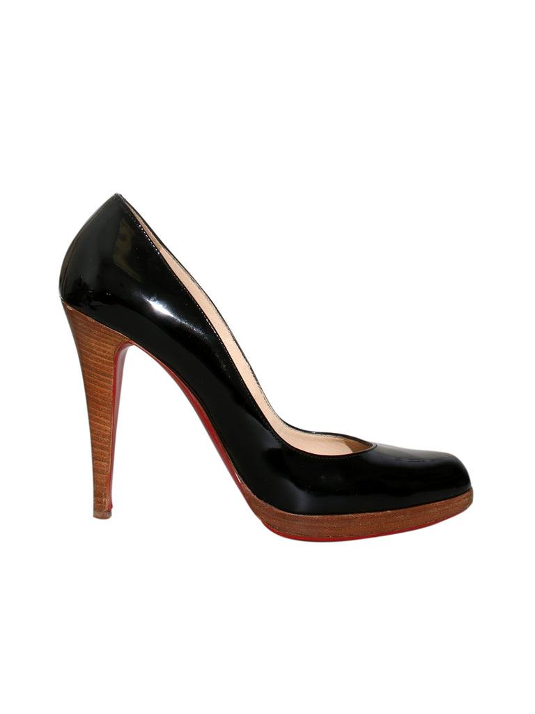 Patent Leather Round Toe Pumps