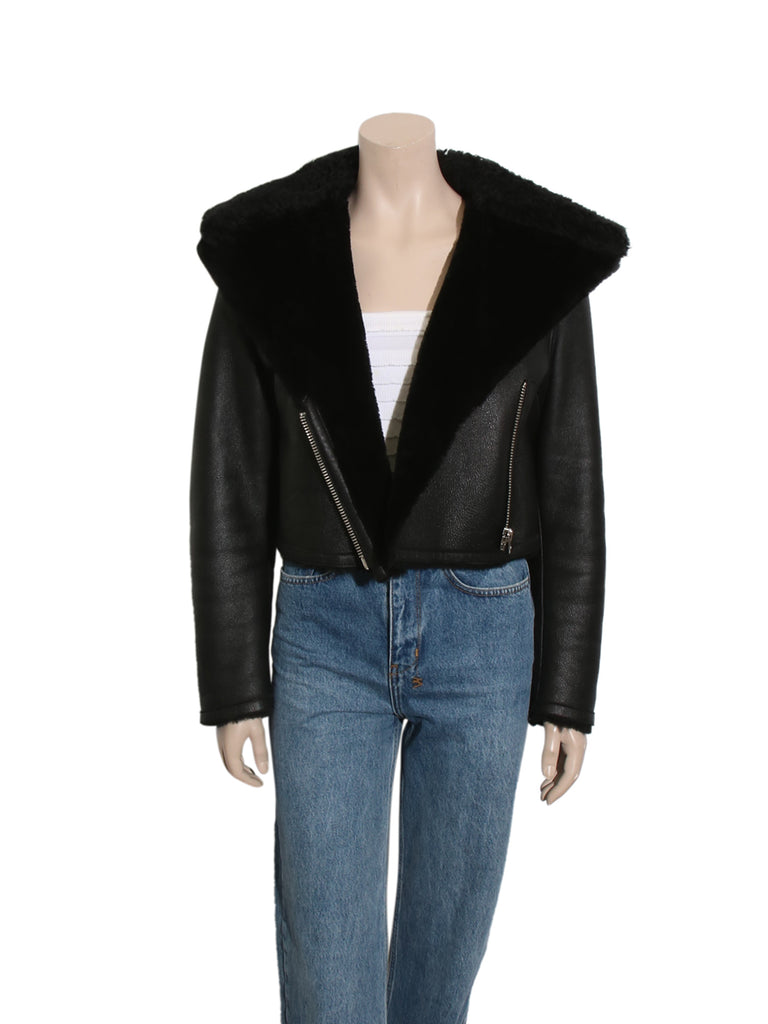 Cropped Shearling Coat