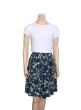 Silk Printed Midi Skirt