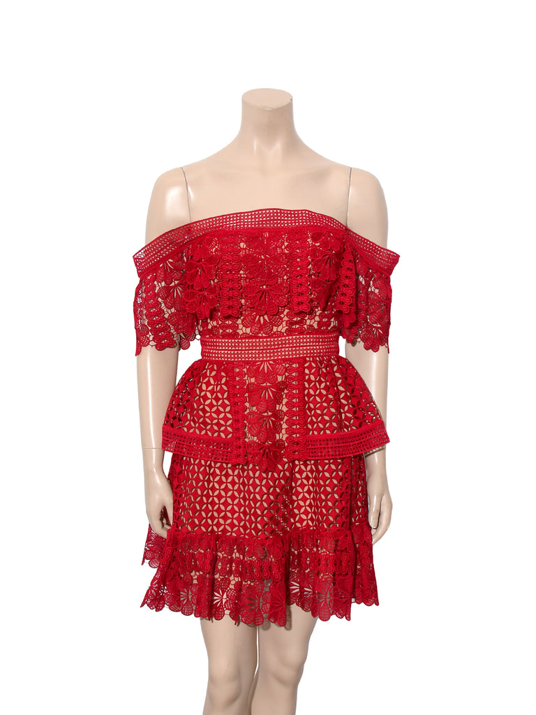 Off-Shoulder Lace Dress