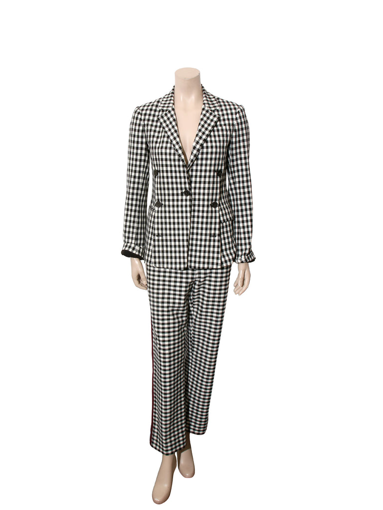 Check Print Blazer