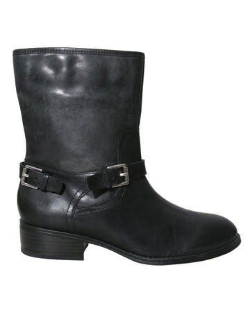 Leather Cone Heel Booties