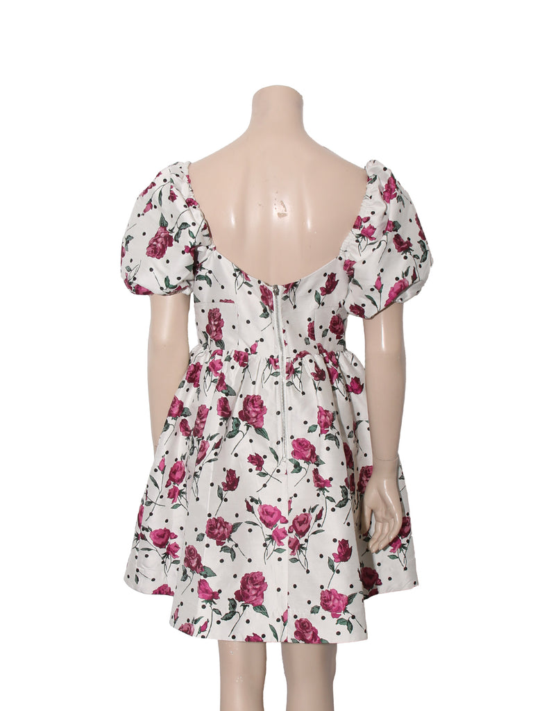 Mini Floral Jacquard Dress