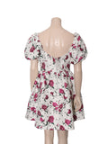 Mini Floral Jacquard Dress