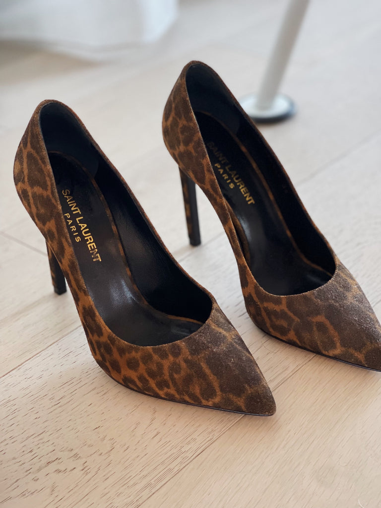 Pointed Leopard Pumps