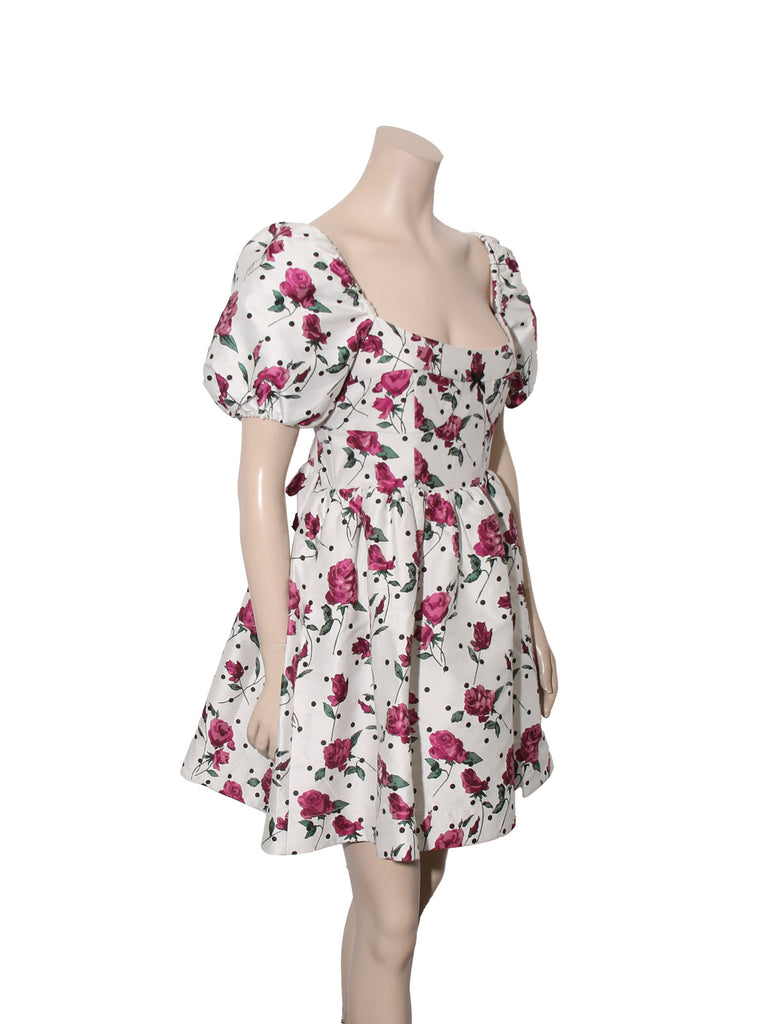 Mini Floral Jacquard Dress