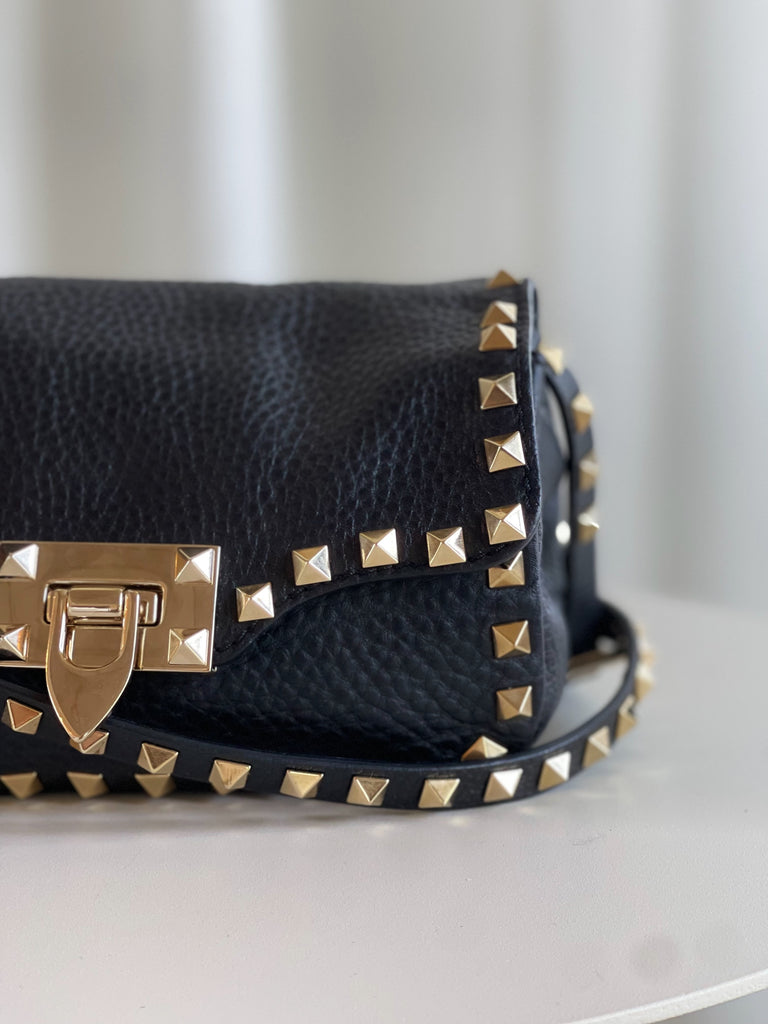 Rockstud Leather Cross Body Bag