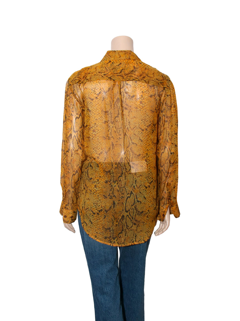 Snake Print Button Up Shirt