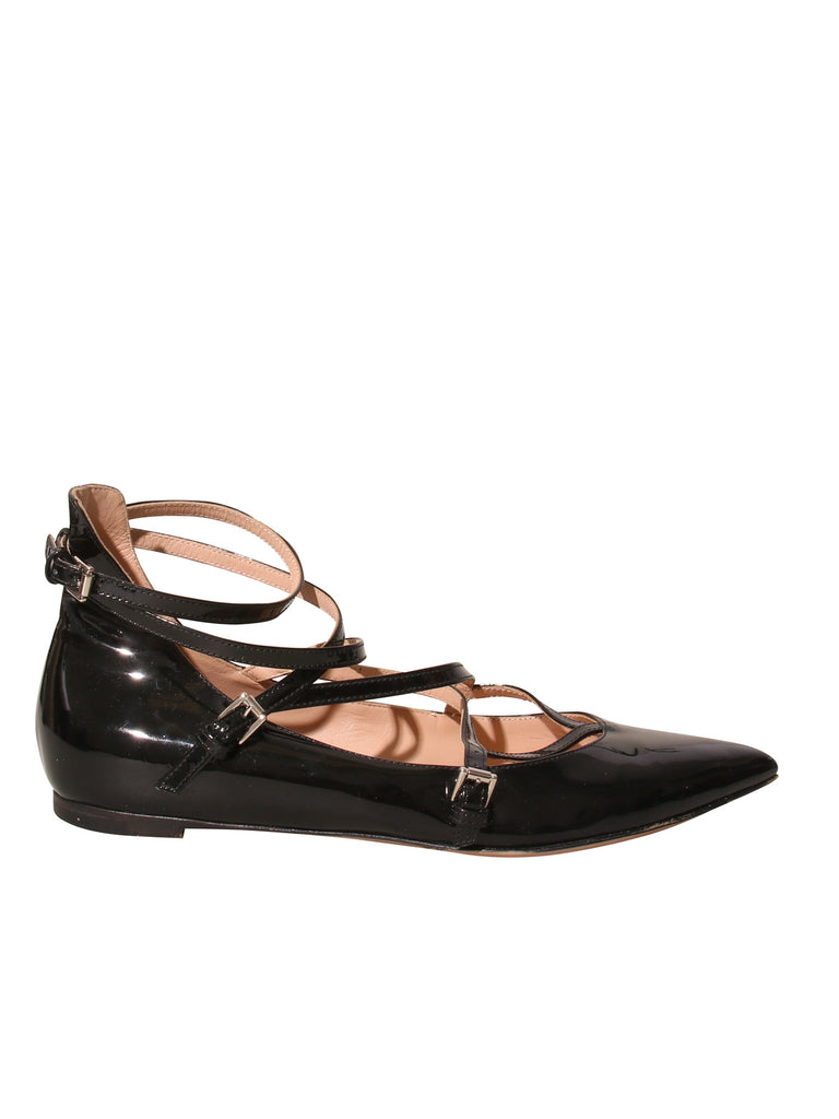 Pointed Patent Leather Flats
