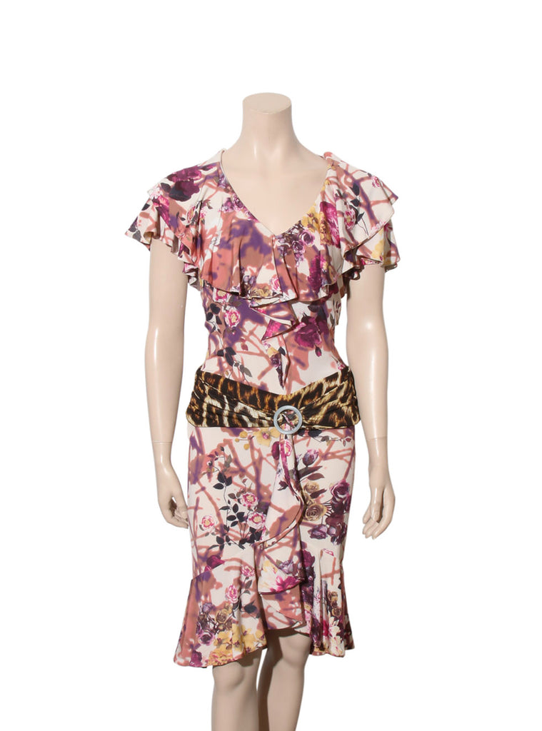 Printed Ruffle Dress