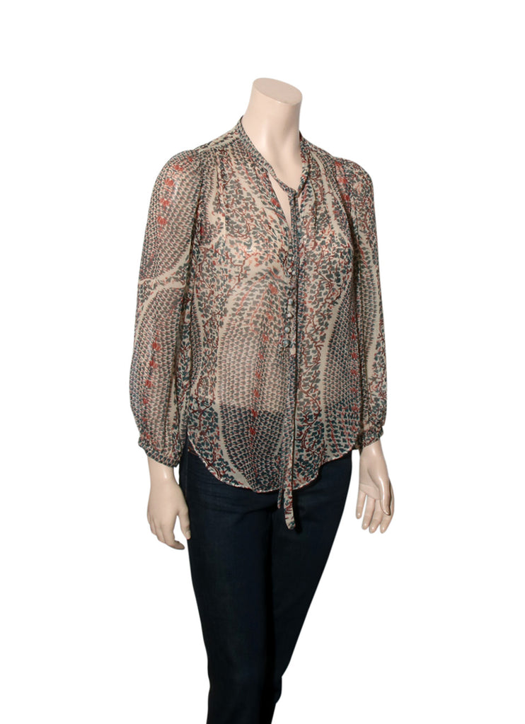 Printed Silk Blouse