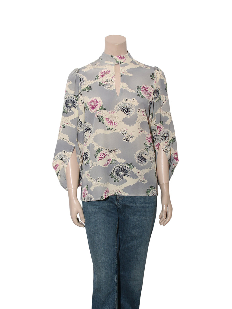 Printed Silk Top