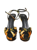 Satin Floral Sandals