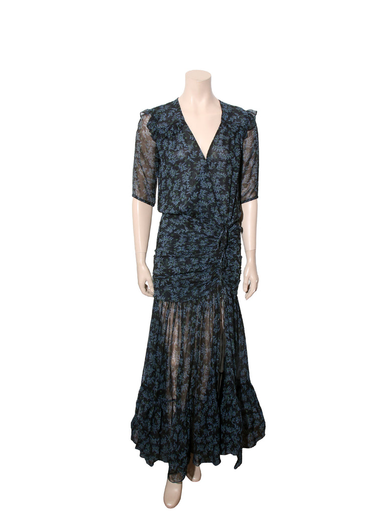 Floral Print Silk Dress