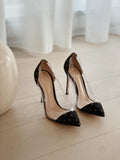 Studded PVC Pointed Heels