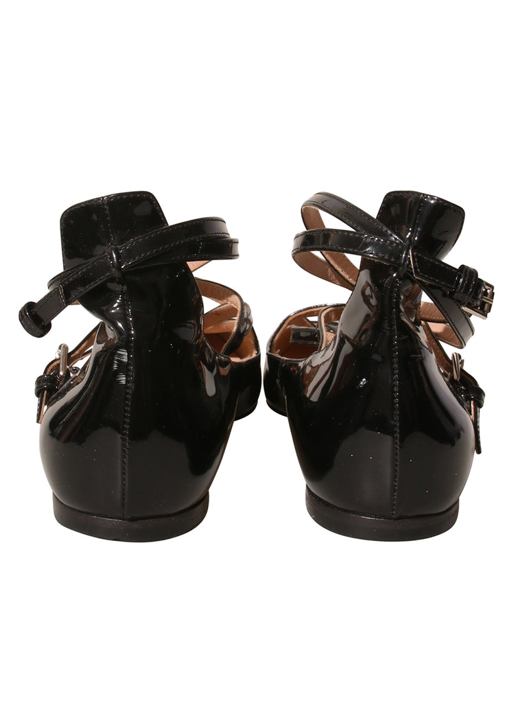Pointed Patent Leather Flats