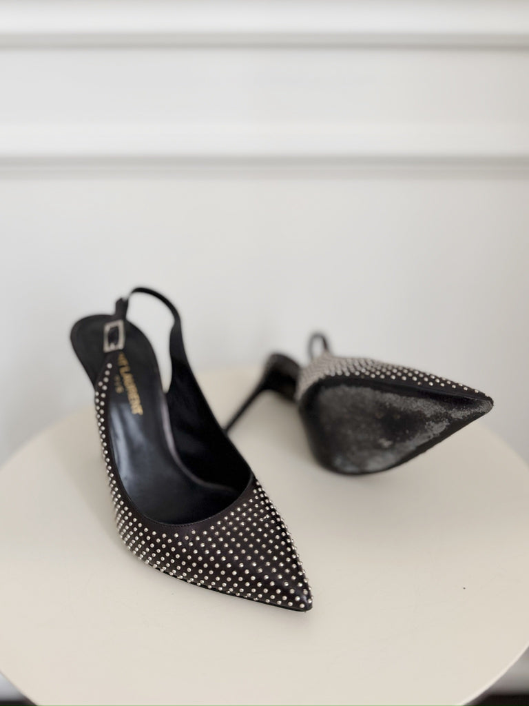 Studded Slingback Pumps