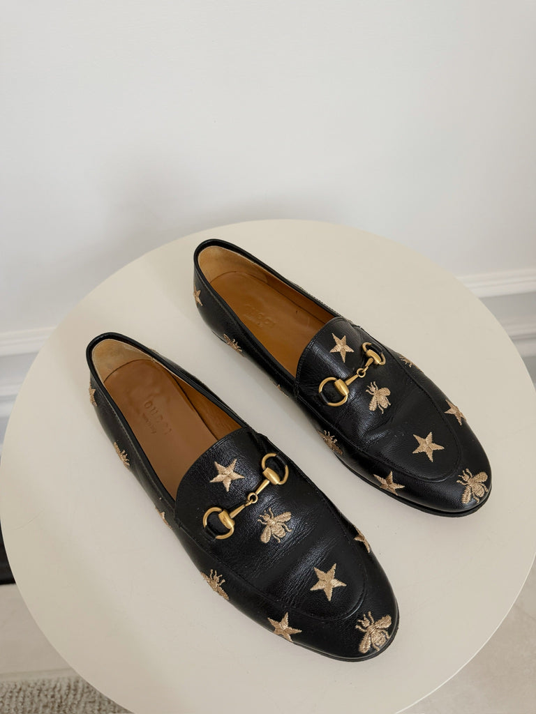 Leather Embroidered Loafers