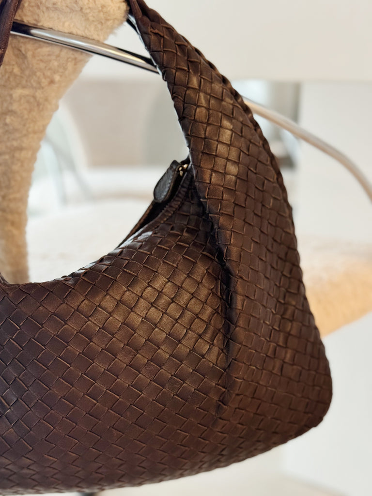 Vintage Intrecciato Leather Hobo