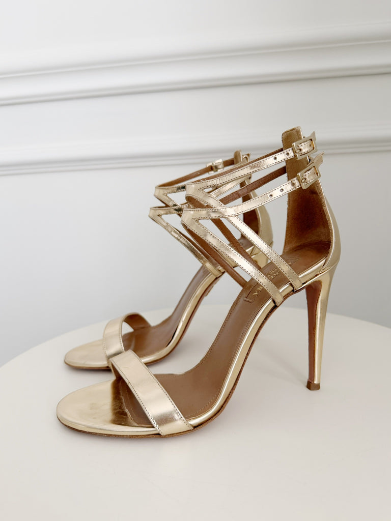 Leather High Heel Sandals