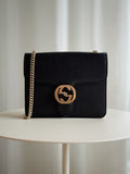 Interlocking G Leather Dollar Cross Body Bag