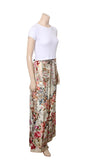 Silk Wide Leg Floral  Pants