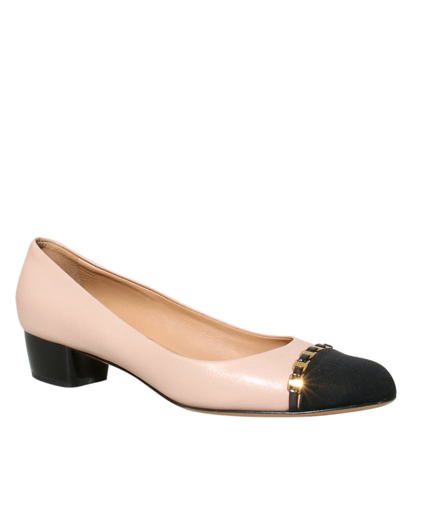 Round Toe Low Heel Pumps