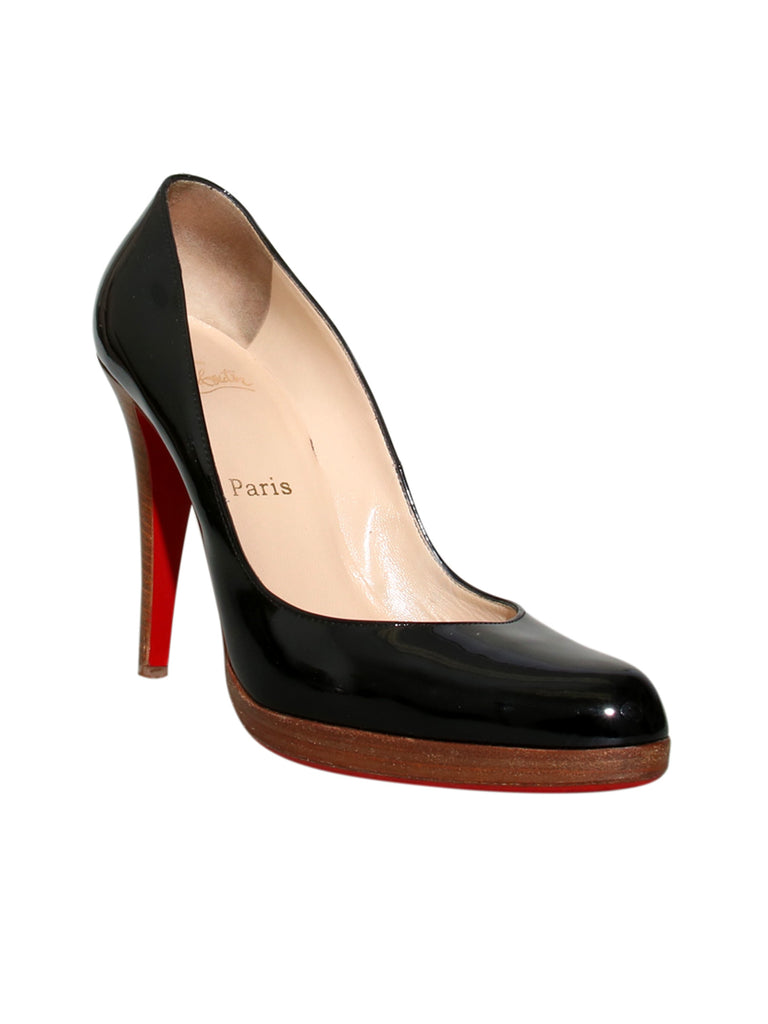 Patent Leather Round Toe Pumps