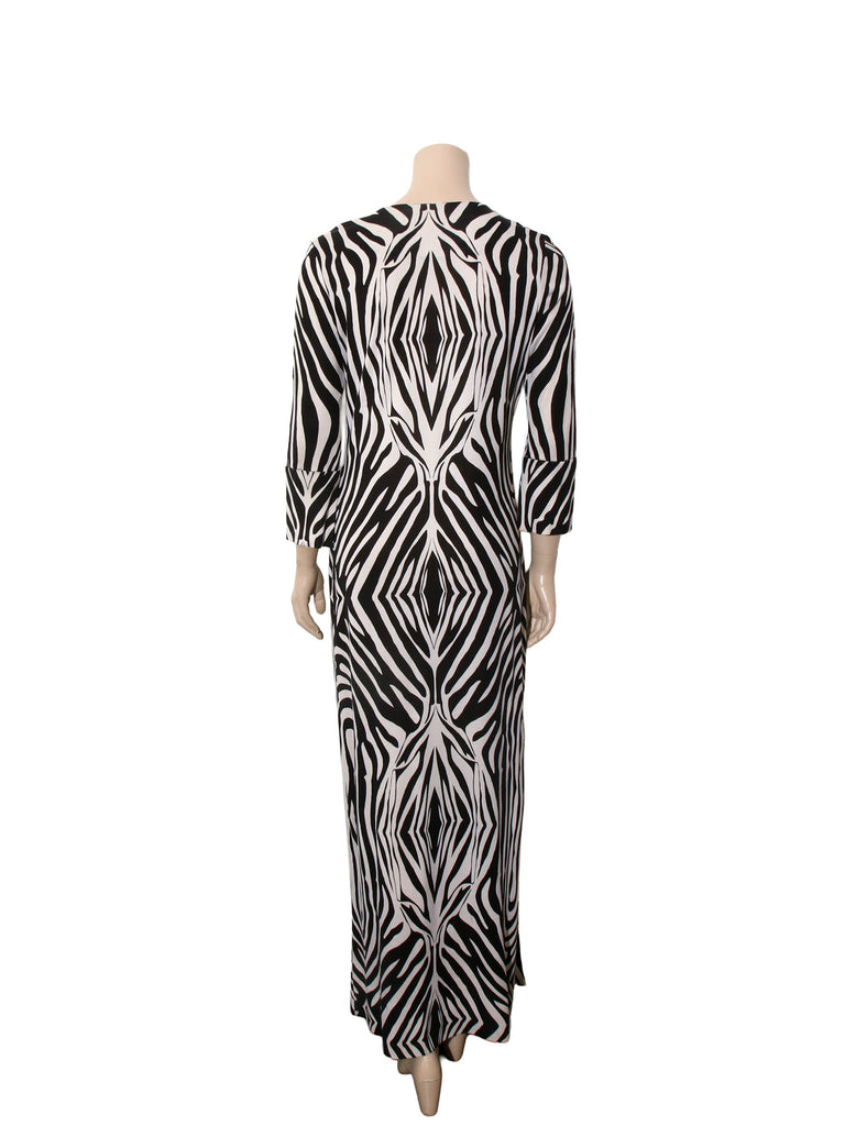 Long Sleeve Printed Maxi Dress