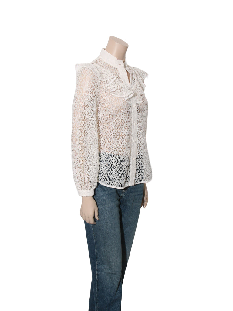 Lace Button Down Shirt