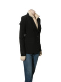 Blazer with Detachable Cable Knit Insert