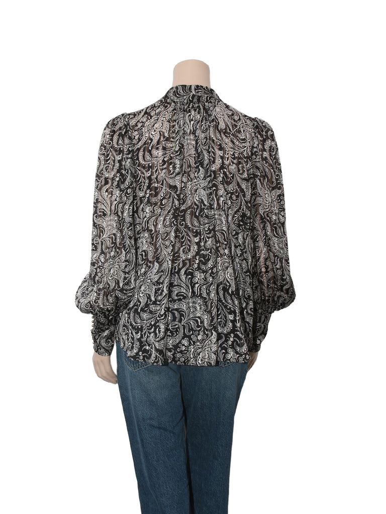 Paisley Print SIlk Blouse