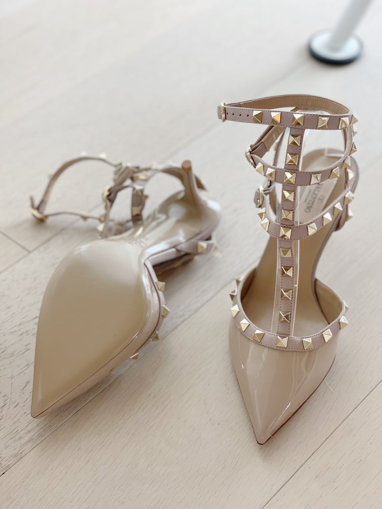 Patent Leather Rockstud Pumps