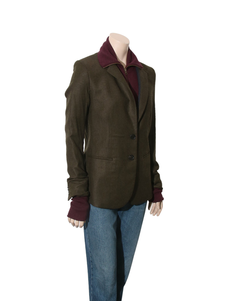 Blazer with Detachable Wool Insert