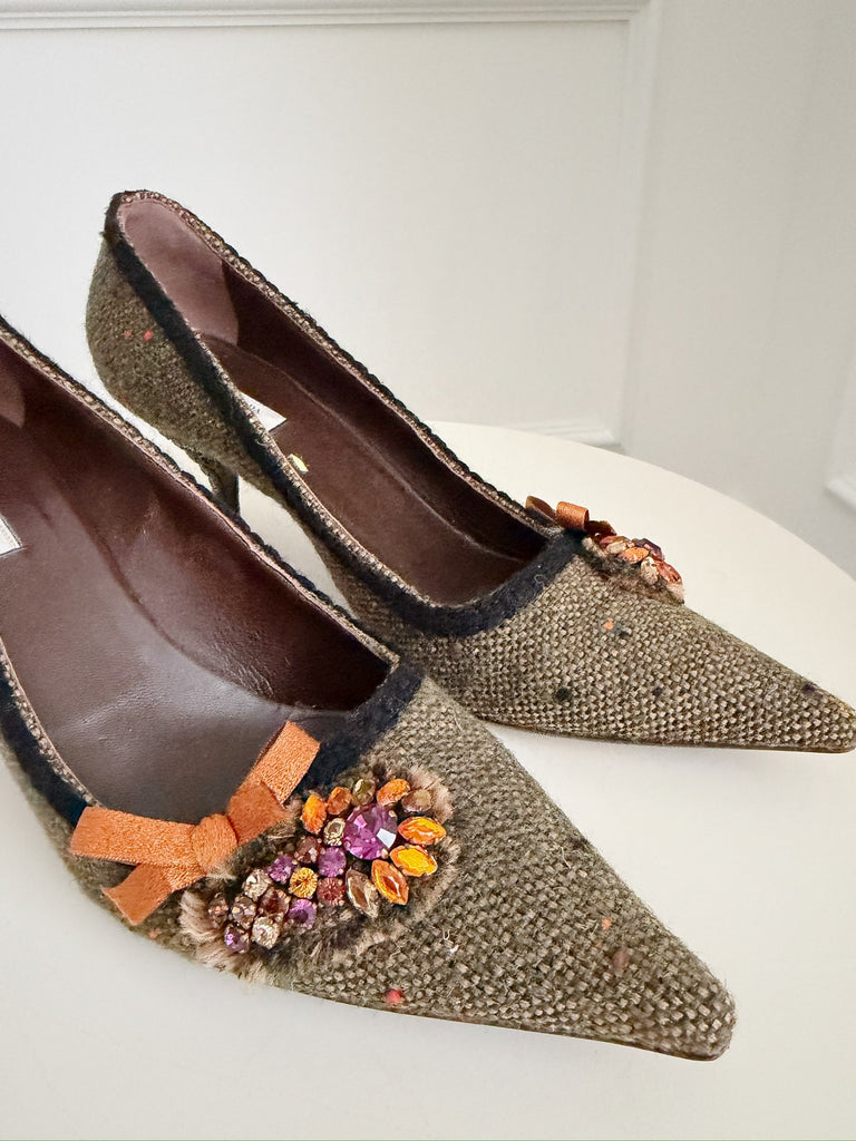 Vintage Tweed Pumps
