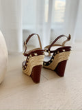 Rockstud Wedge Sandals