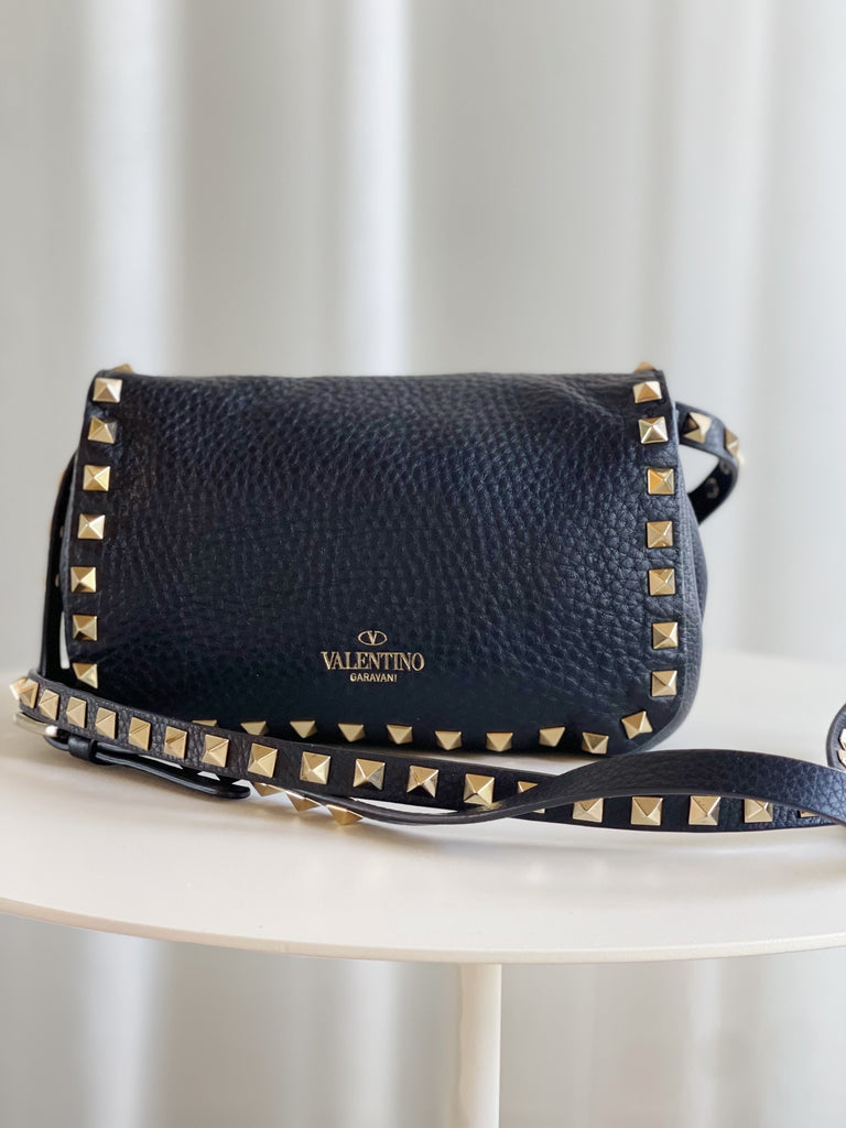 Rockstud Leather Cross Body Bag