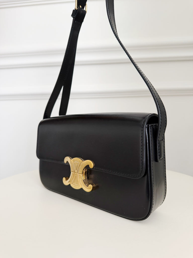 Triomphe Claude Leather Shoulder Bag