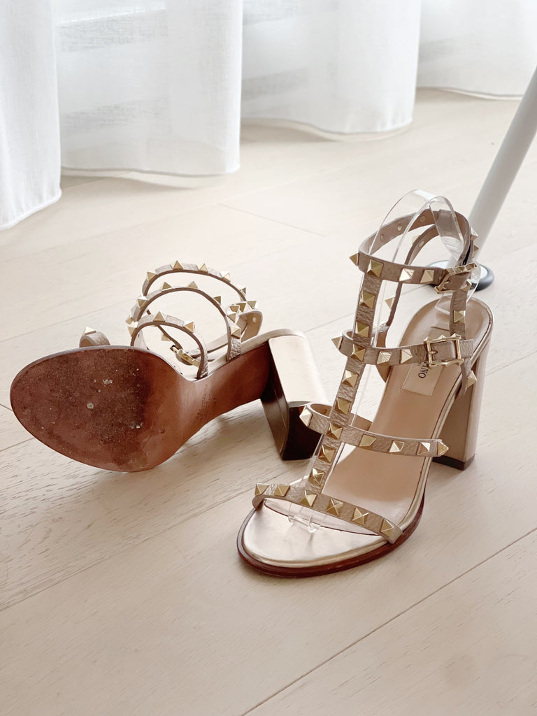 Rockstud Leather Sandals