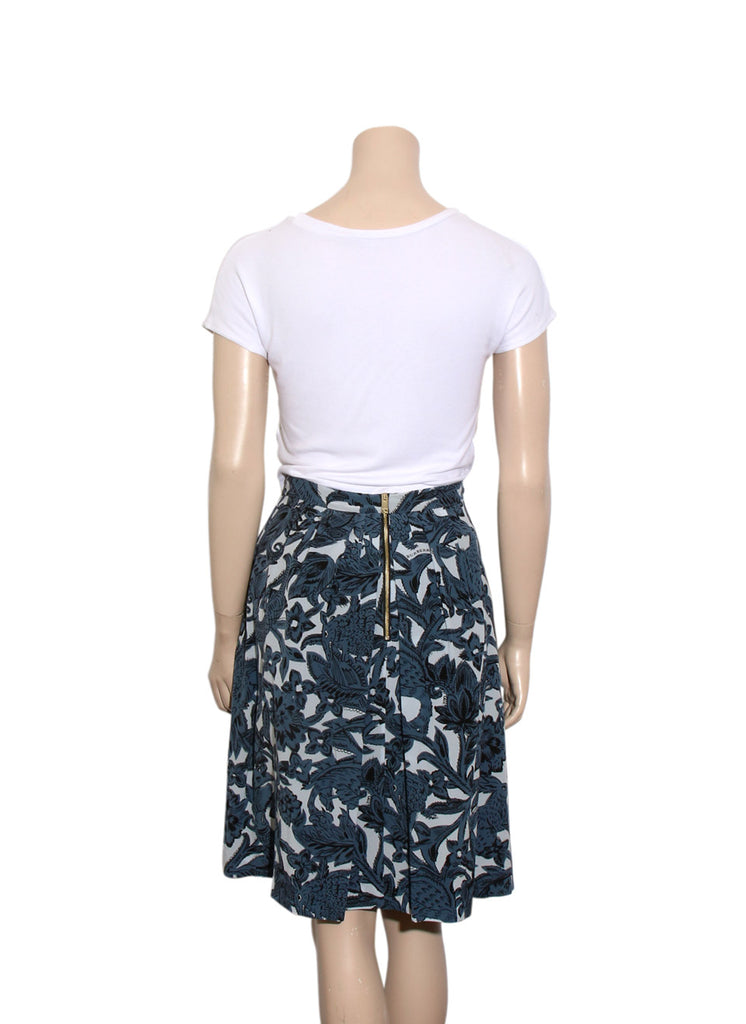 Silk Printed Midi Skirt
