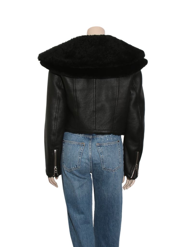 Cropped Shearling Coat