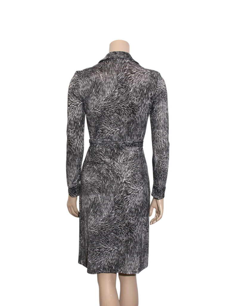 Printed Silk Wrap Dress