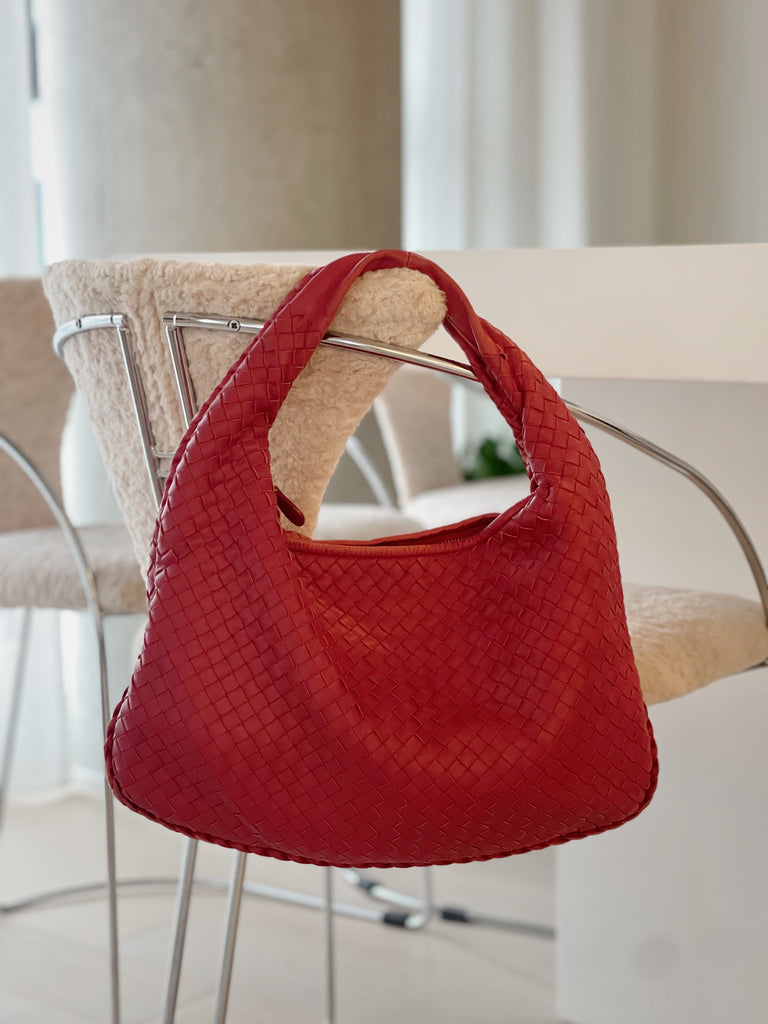 Vintage Intrecciato Leather Hobo