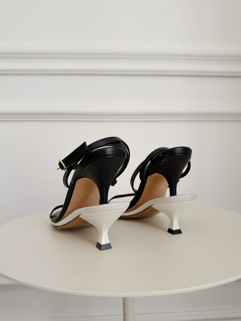 Leather Double Heel Sandals