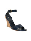Patent Leather Cork Wedge Sandals
