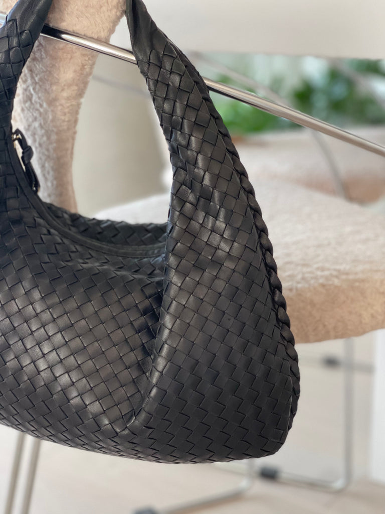 Vintage Intrecciato Leather Hobo